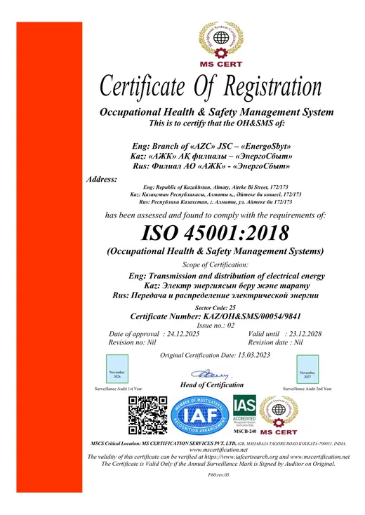ISO 45001:2018 — Система менеджмента охраны здоровья и безопасности труда